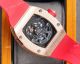 Knockoff Richard Mille Rm010 Rose Gold Skeleton Watch Red Rubber Strap (8)_th.jpg